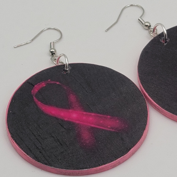 Breast Cancer Earrings - Picture 4 of 6